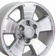 OE Wheels LLC OE Wheels 17 Inch Fits Toyota Tacoma Sequoia FJ Cruiser Tundra 4Runner Lexus GX HL450 4Runner Style TY09 Silver Machined 17x7.5 Rim Hollander 69429