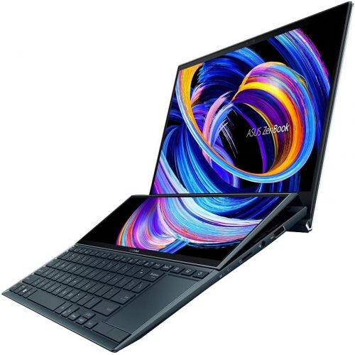 아수스 ASUS ZenBook Duo 14 UX482 14” FHD NanoEdge Touch Display, Intel Core i7 1165G7 CPU, NVIDIA GeForce MX450, 16GB RAM, 1TB SSD, Innovative ScreenPad Plus, Windows 10 Pro, Celestial Bl