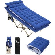 Sportneer Cots for Sleeping, Camping Cots for Adults with Mattress Max Load 450 LBS Heavy Duty Folding Portable Bed with Padded for Camping Tent Office Outdoor Travel Sleep Over