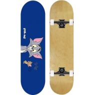 LDGGG Skateboards Complete Skateboard for Adult Youth Kid and Beginner - 31 Double Kick Concave Street Skateboard 7 Layer Maple Deck (Cat and Mouse 7)