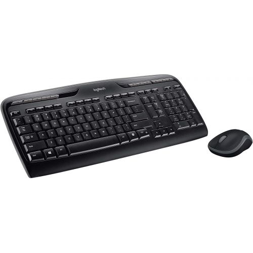 로지텍 Logitech K330 Wireless Desktop Keyboard and Wireless Mouse Combo ? Entertainment Keyboard and Mouse, 2.4GHz Encrypted Wireless Connection, Long Battery Life MK320 Combo