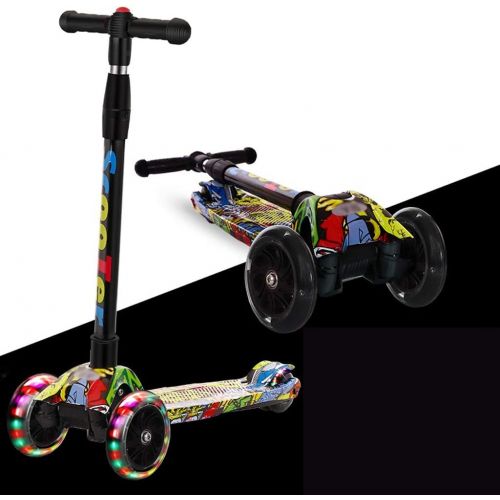  Kinder Roller Dreiradscooter Roller 2-6-8-12 Vierrad-Blitz-Schaukel-Pendelauto fuer Kinder FANJIANI (Farbe : A, groesse : 3cm)