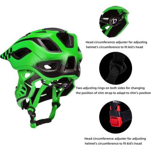  [아마존베스트]ROCK BROS Bike Helmets for Kid Full Face Mountain Bike Helmet Lightweight Dirt Bike Helmet Toddler Cycling Bicycle Helmet for Youth CPSC Certificate Detachable Skateboard BMX Helme