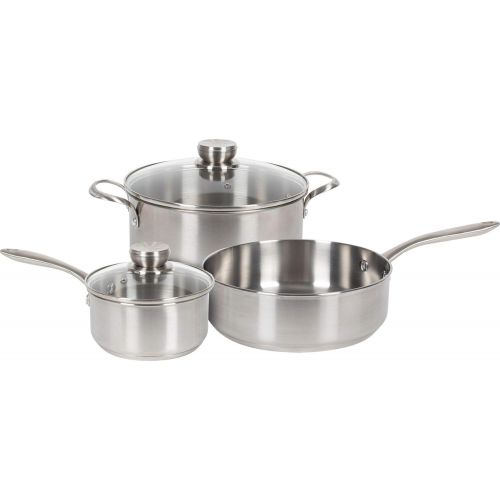  Frigidaire 11FFSPAN03 Ready Cook Cookware, 11-Piece, Stainless Steel, 11 Pieces