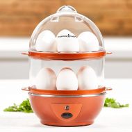 Copper Chef Want The Secret to Making Perfect Eggs & More C Electric Cooker Set-7 or 14 Capacity. Hard Boiled, Poached, Scrambled Eggs, or Omelets Automatic Shut Off, 7.5 x 6.7 x 7
