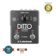 TC Electronic 960804001 Ditto X2 Looper Effects Pedal includes Free Wireless Earbuds - Stereo Bluetooth In-ear and 1 Year Everything Music Extended Warranty