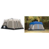 Coleman Instant 8 Person Tent, Black, 14x10-Feet w/ Coleman Accy Rainfly Instant 8 Person Tent Accessory, Blue, 14x10-Feet