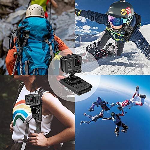  Taisioner Backpack Strap Shoulder Chest Mount Compatible with GoPro AKASO OSMO Action Camera for Climbing Walking on Foot Accessory