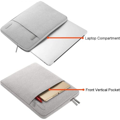  [아마존베스트]MOSISO Laptop Sleeve Bag Compatible with 13-13.3 inch MacBook Pro, MacBook Air, Notebook Computer, Water Repellent Polyester Vertical Protective Case with Pocket, Gray