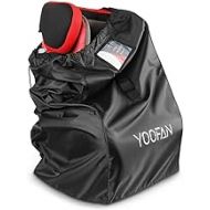 YOOFAN Car Seat Travel Bag, Waterproof Carseat Gate Check Backpack for Air Travel with Adjustable Padded Straps, Front Strap, Luggage ID Window for Car Seat, Stroller, Booster (46x