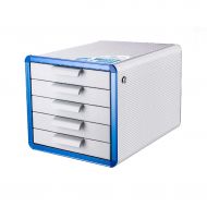 ZCCWJG File Cabinet, Desktop high Drawer Office Storage Box Lockable (Aluminum Alloy) 28.6 34.6 25.3CM (Size: 5 Layers)