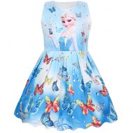 WNQY Princess Elsa Costume Dresses Little Girls Cosplay Dress up