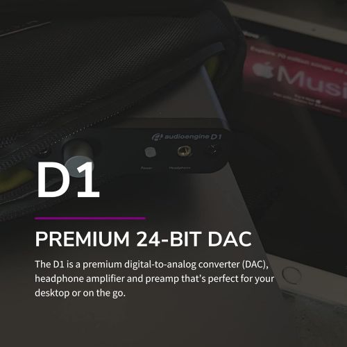  Audioengine D1 Portable Desktop Headphone Amp and DAC, Preamp, USB/Optical Inputs, Hi-Res Audio Playback