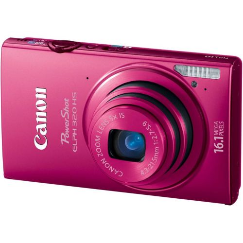 캐논 Canon PowerShot ELPH 320 HS 16.1 MP Wi-Fi Enabled CMOS Digital Camera with 5x Zoom 24mm Wide-Angle Lens with 1080p Full HD Video and 3.2-Inch Touch Panel LCD (Red)