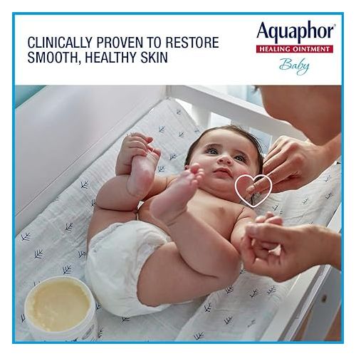  Aquaphor Baby Healing Ointment Advanced Therapy Skin Protectant, Dry Skin and Diaper Rash Ointment, 7 Oz Tube
