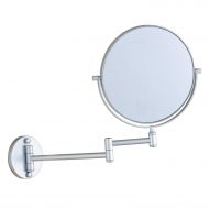 WUDHAO Mirrors with Lights Wall Mounted Round Mirror Matte 8 Inch Bathroom Mirror Makeup Mirror Wall Mounted Folding Hotel Home Decoration 3 Times Magnification Makeup Vanity Mirro