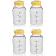 Medela Breast Milk Collection Storage Feeding Bottle w/Lid 5 Oz/ 150 Ml X4