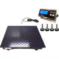 SELLETON.COM ACCURATE SCALES WITH BETTER PRICING SellEton SL-2x2-1k (24”x24”) Non-NTEP Floor Scales, Pallet Scales with Metal Indicator for Warehouse Shipping and Heavy Duty Industrial Weighing 10,000lbs x 1 lb