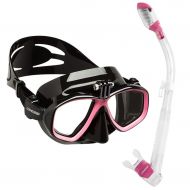Love lamp Snorkeling Mask Snorkel Tube Set Diving Mask Anti-Fog Swimming Diving Goggles Snorkel Tube for Underwater Sports Camera (Color : Pink, Size : with Breathing Tube)