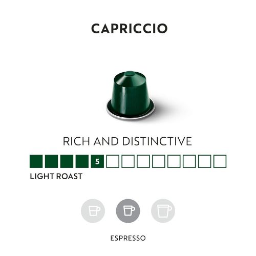 네스프레소 Nespresso Capsules OriginalLine, Capriccio, Medium Roast Espresso Coffee, 50 Count Coffee Pods, Brews 1.35oz