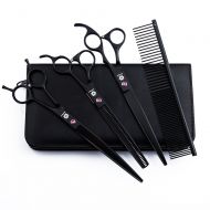 Dream Reach 8 Professional Pet Hair Grooming Scissors Set, Thinning Shear & Straight-Edge Shear -Sharp and Strong Stainless Steel Blade,Used for Dog, Cat