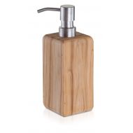 Moeve Teak Colour Wood Soap Dispenser, 7x7x20Inches