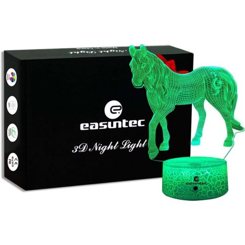  [아마존베스트]Easuntec Horse Gifts for Girls,Horse Toys Night Lights for Kids with Timer Remote Control & Smart Touch 7 Colors Birthday Gifts for Girls Age 2 3 4 5 6 7 8 9 Year Old Girl Gifts (H