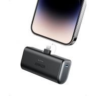 Anker Nano Portable Charger for iPhone, with Built-in MFi Certified Lightning Connector, Power Bank 5,000mAh 12W, Compatible with iPhone 14/14 Pro / 14 Plus, iPhone 13 and 12 Series (Black)
