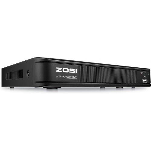  [아마존베스트]ZOSI 1080p Security DVR Recorder 4 Channel, Hybrid Capability 4-in-1(Analog/AHD/TVI/CVI) Surveillance CCTV DVR, Motion Detection,Remote Control,Email Alarm,No Hard Drive