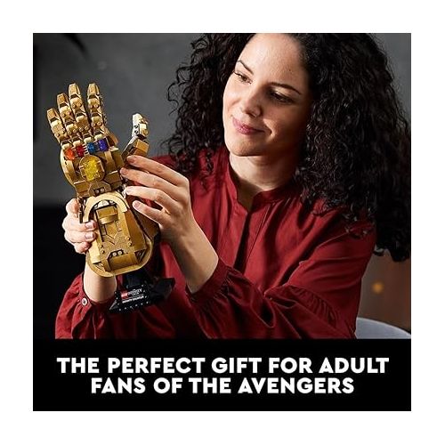  LEGO Marvel Infinity Gauntlet Set 76191 Collectible Thanos Glove with Infinity Stones, Building Set, Avengers Gift Idea for Adults and Teens, Model Kits for Decoration and Display