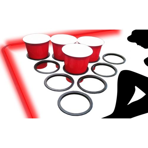  PartyPongTables.com 8-Foot Professional Beer Pong Table w/Optional Cup Holes - Trucker Girl Graphic