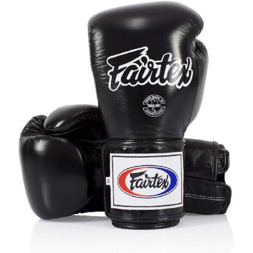  Fairtex Boxing gloves BGV5 - Super Sparring Gloves, BlackWhite Color. Size: 12 14 16 oz. Sparring gloves for Kick Boxing, Muay Thai, MMA