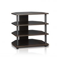 Furinno 15093CC/GY Turn-N-Tube Easy Assembly 3-Tier Petite TV Stand, Espresso