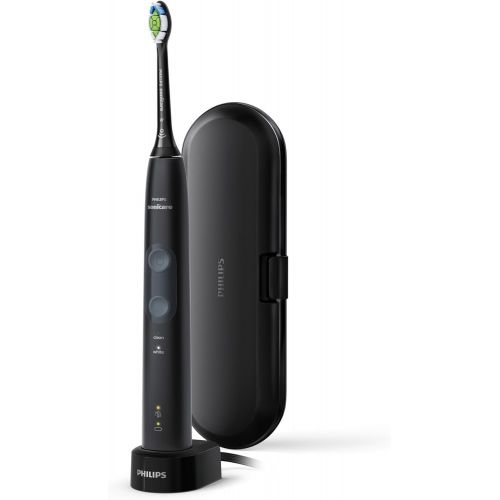 필립스 Philips Sonicare ProtectiveClean 4500 electric toothbrush HX6830 / 53 sonic toothbrush with 2 cleaning programs, pressure control, timer & travel case black