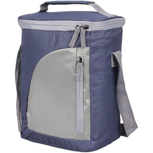  Teerwere Picnic Basket Portable 9L Insulated Back Packs Oxford Clothed Lunch Packs Student Lunch Packs Picnic Baskets with lid (Color : Navy)