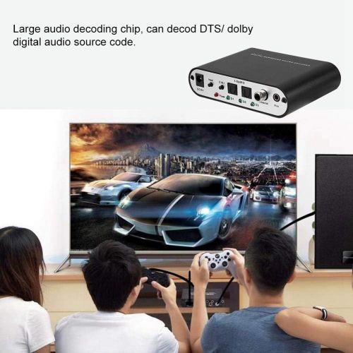  Dioche DAC Audio Digital to Analog Converter , Digital DTS Channel Decoder 5.1 Audio Converter Optical Fiber Coaxial Sound Adapter for PS3 HD DVD PS4
