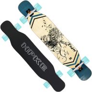 HLYT-Barstools Longboards Skateboard Drop Through Freestyle Dancing Cruiser All-Round Double Rocker Professional Skateboard for Beginners Boys Kids Adults Teens Girls 46.1 inchs