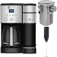 Cuisinart Coffee Center SS-15 12-Cup Coffeemaker and Brewer with Coffee Canister and Handheld Milk Frother Bundle (3 Items)