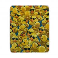 KEEPDIY Rubber Duck Painting Blanket-Warm,Lightweight,Soft,Pet-Friendly,Throw for Home Bed,Sofa &Dorm 60 x 50 Inch