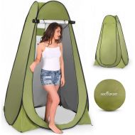 Abco Tech Pop Up Privacy Tent  Instant Portable Outdoor Shower Tent, Camp Toilet, Changing Room, Rain Shelter with Window  for Camping and Beach  Easy Set Up, Foldable with Carry Bag  Li