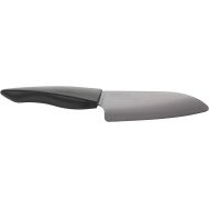 [아마존베스트]Kyocera Innovation Series Ceramic 5.5 Santoku Knife, with Soft Touch Ergonomic Handle-Black Blade, Black Handle