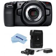 [아마존베스트]Blackmagic Design BMPCC Pocket Cinema Camera 4K - Bundle with Core SWX PowerBase Edge 14.8V 49Wh Battery, and Microfiber Cloth