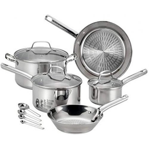  T-fal Pro E760SC Performa Stainless Steel Dishwasher Oven Safe Cookware Set, 12-Piece, Silver, 0