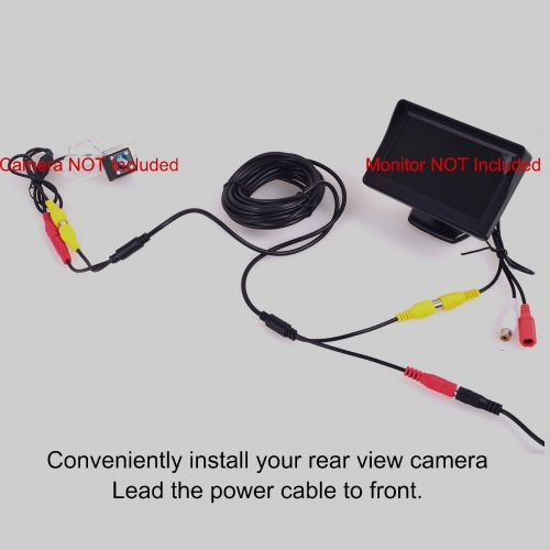  Cocar Car RCA Cable Set Optional DC Power Connection 2 in 2 for Reversing Camera CCTV LED