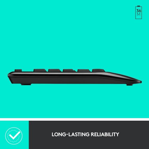 로지텍 [아마존베스트]Logitech MK345 Wireless Combo Full-Sized Keyboard with Palm Rest and Comfortable Right-Handed Mouse - Black