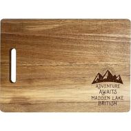 Madden Lake British Columbia Camping Souvenir Engraved Wooden Cutting Board 14