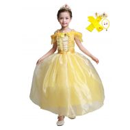 Lito Angels Girls Princess Belle Dress Up Beauty and the Beast Costumes Fancy Dress with Accessories