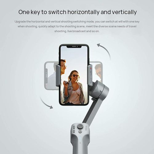  LJJ 3-Axis Gimbal Stabilizer, Selfie Stick with Face Tracking Motion Time-Lapse Anti-Shake Smartphone Gimbal, for iPhone 11 Pro Max/11/XsMax/XS/XR w/Huawei
