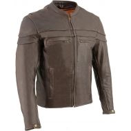 Milwaukee Mens Retro Sporty Scooter Crossover Jacket (Brown, XX-Large)