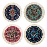 Inusitus Dollhouse Rugs - Miniature Carpets for Dolls - Round - 5 - Set of 4